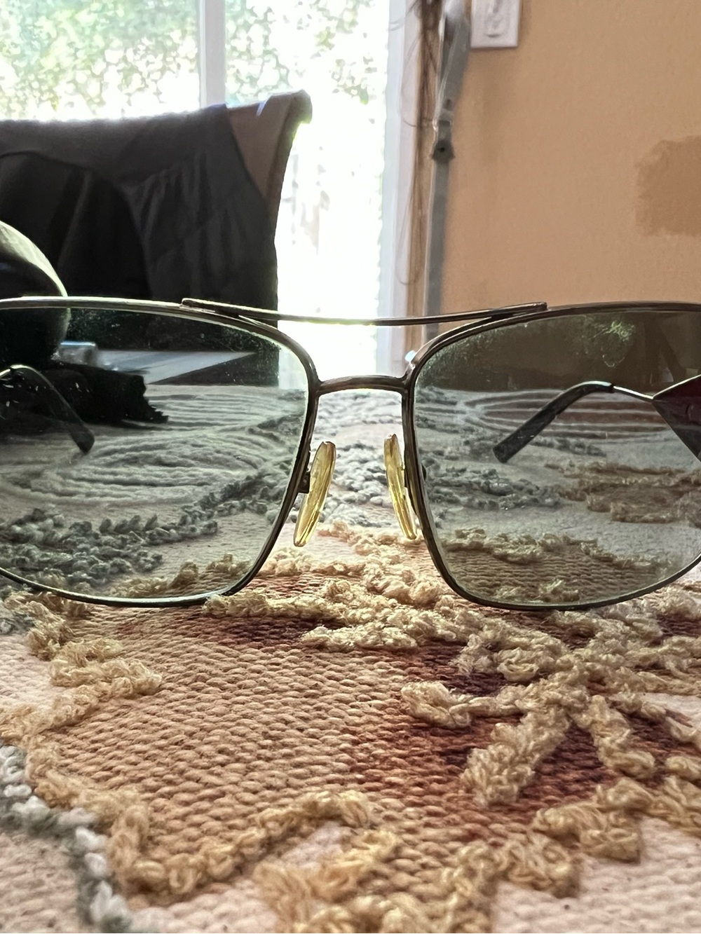 Prada Men's Silver Frame Sunglasses with Gray Lenses